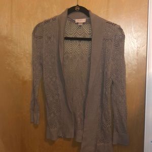 Ann Taylor Loft crocheted sweater 3/4 sleeve